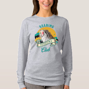Säbelzahn-Tiger Brüllender-Sonnenuntergangs-Club T-Shirt