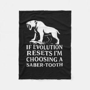 Säbelzahn-Tiger-Evolution Zurückgesetzt Vintage-Ti Fleecedecke
