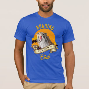 Säbelzahn-Tiger Retro-Sonnenuntergangs-Abenteuercl T-Shirt