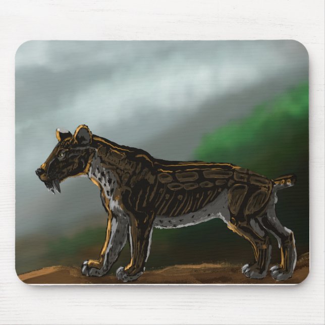 Säbelzahnkatze Mousepad (Vorne)