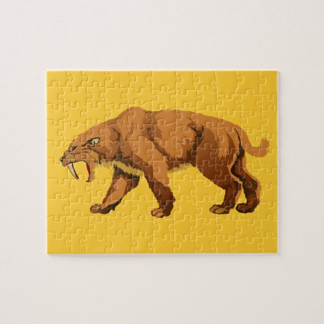 Säbelzahnkatze Puzzle (Horizontal)