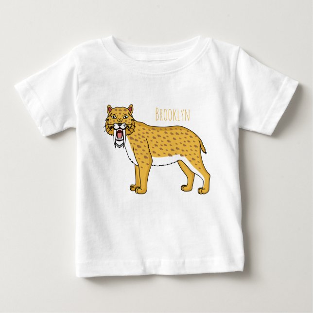 Säbelzahntiger Baby T-shirt (Vorderseite)