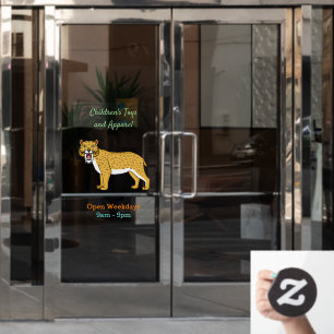 Säbelzahntiger Fensteraufkleber