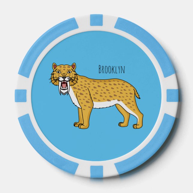 Säbelzahntiger Pokerchips (Vorderseite)