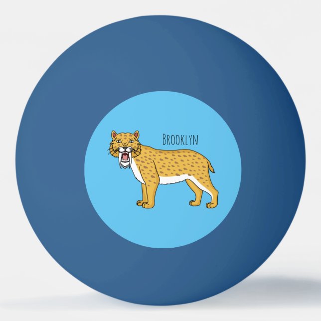 Säbelzahntiger Tischtennisball (Vorderseite)