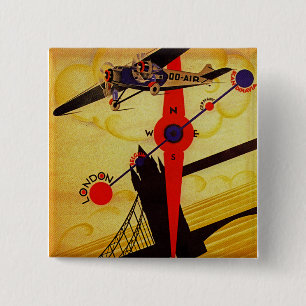 Sabena Art Deco Kompass Button