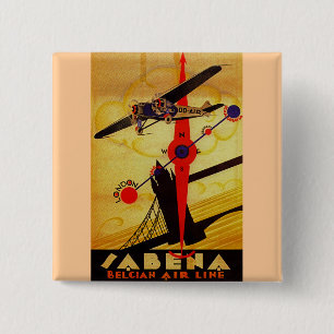 Sabena Art Deco Kompass Button