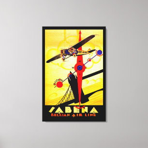 Sabena Art Deco Kompass - M Leinwanddruck