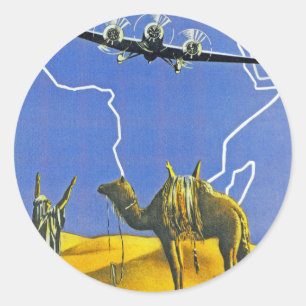 Sabena ~ Belgique Congo Runder Aufkleber