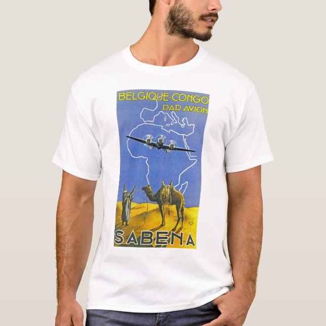 Sabena ~ Belgique Congo T-Shirt (Vorderseite)