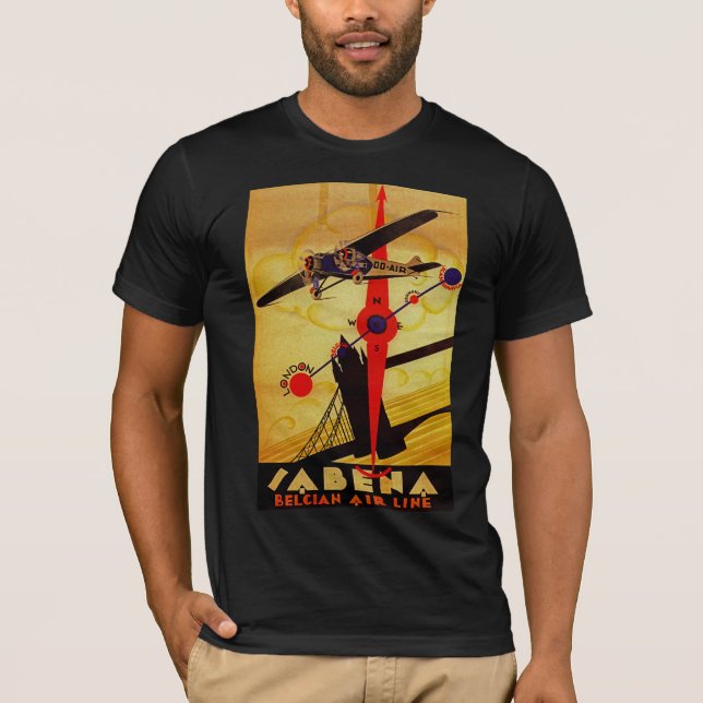 Sabena-Kunst-Deko-Kompass T-Shirt (Vorderseite)