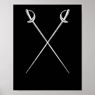 Saber fencing Schwerter Kampfsport Fencer Duel Poster