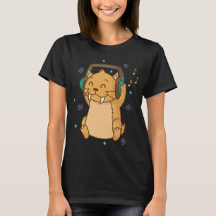 Saber Toothed Tiger hört Musik Wild Cat Pred T-Shirt