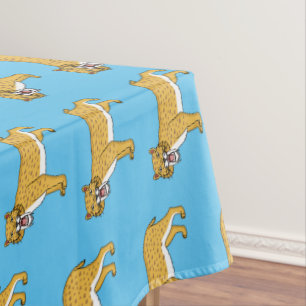 Saber-toothed tiger illustration tischdecke