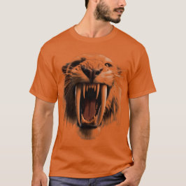 Saber Toothy Tiger Große Gesichter T-Shirt