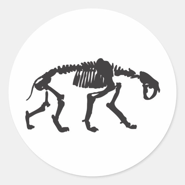 saberzahnzahnzahnzahnzahn runder aufkleber (Vorderseite)