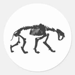 saberzahnzahnzahnzahnzahn runder aufkleber