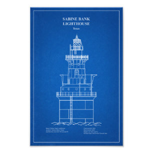 Sabine Bank Lighthouse - Texas - AD Fotodruck