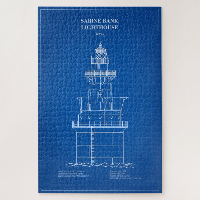 Sabine Bank Lighthouse - Texas - AD Puzzle (Vertikal)