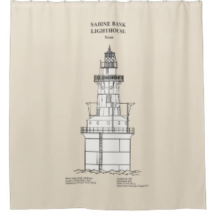 Sabine Bank Lighthouse - Texas - SBD Duschvorhang