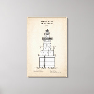 Sabine Bank Lighthouse - Texas - SBD Leinwanddruck