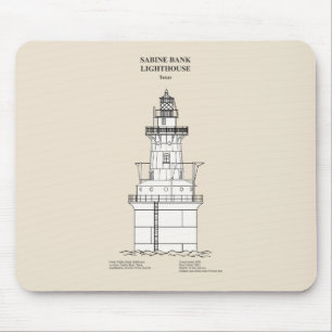 Sabine Bank Lighthouse - Texas - SBD Mousepad