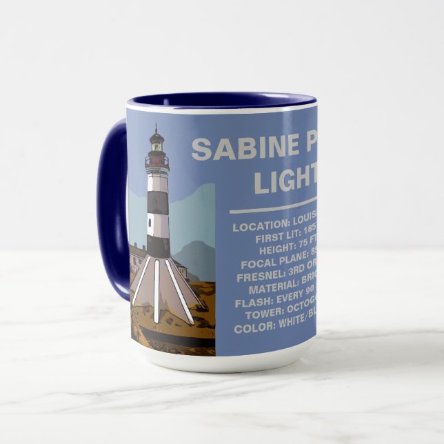 SABINE PASS LIGHTHOUSE TASSE (Vorderseite Links)