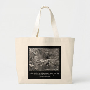 Sabino Canyon Creek - Thoreau zitiert Tote Bag Jumbo Stoffbeutel