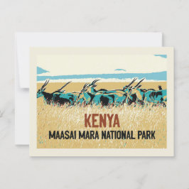 Sable-Antilope Kenya, Maasai Mara National Park Postkarte