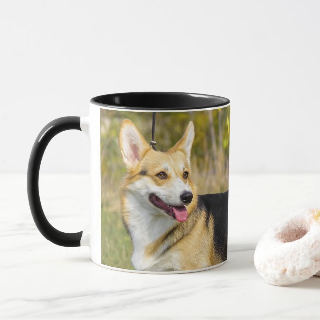 Sable Cardigan Welsh Corgi Dog Tasse (Mit Donut)