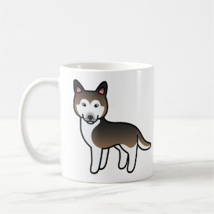 Sable-Cartoon-Sibirischer-Husky-Hund Kaffeetasse