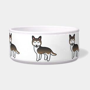 Sable-Cartoon-Sibirischer-Husky-Hund Napf