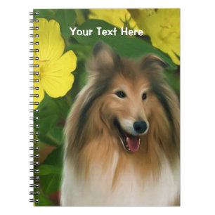 Sable Collie Fantasy Dog Art Notebook Notizblock