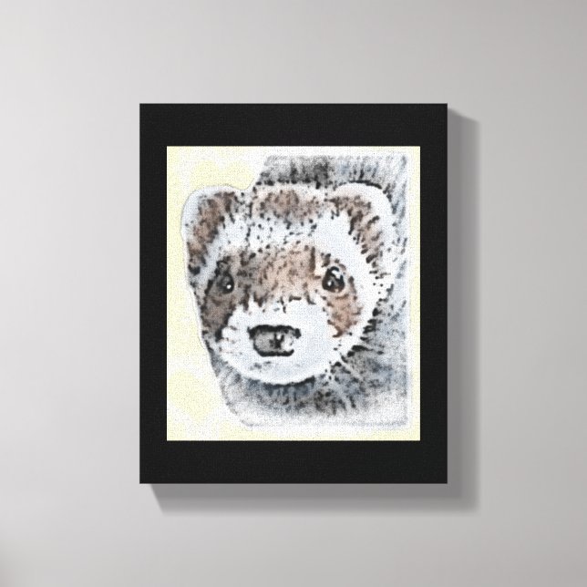 Sable Ferret Picture Leinwanddruck (Vorderseite)