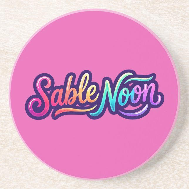Sable Noon - Basislogo Getränkeuntersetzer (Vorne)