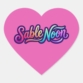 Sable Noon - Basislogo Herz-Aufkleber