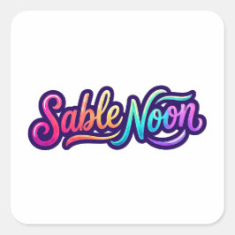 Sable Noon - Basislogo Quadratischer Aufkleber