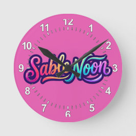Sable Noon - Basislogo Runde Wanduhr