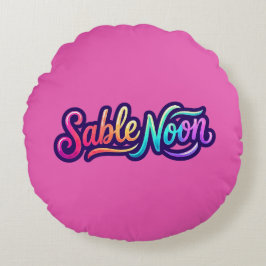 Sable Noon - Basislogo Rundes Kissen