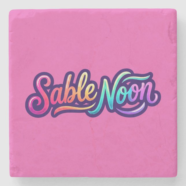 Sable Noon - Basislogo Steinuntersetzer (Vorderseite)