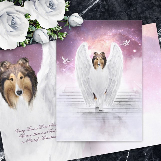 Sable Rough Collie Angel - Beileidsbekleidung für  Karte (Von Creator hochgeladen)