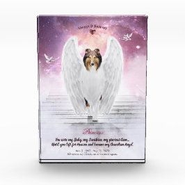 Sable Rough Collie Angel in Heaven - Memorial für  Fotoblock