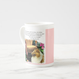Sable Rough Collie Art Geschenke Prozellantasse