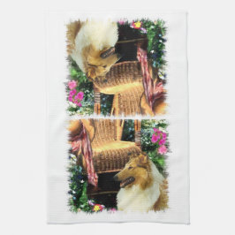 Sable Rough Collie Art Handtuch