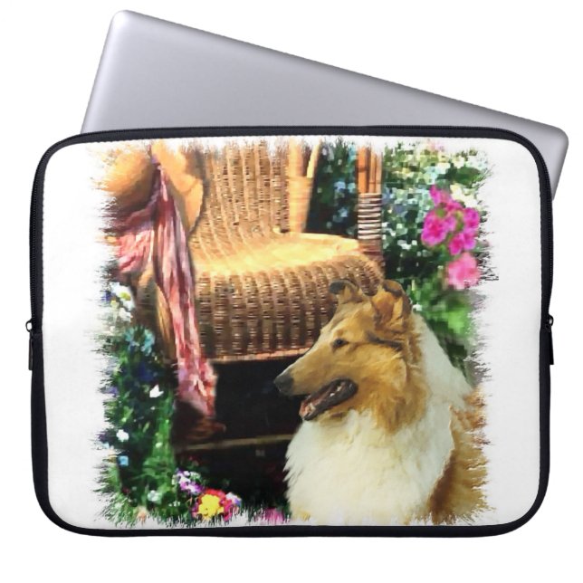 Sable Rough Collie Art Laptopschutzhülle (Vorderseite)