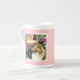 Sable Rough Collie Art Prozellantasse