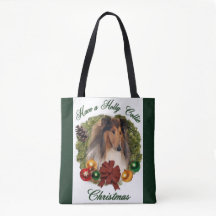 Sable Rough Collie Christmas