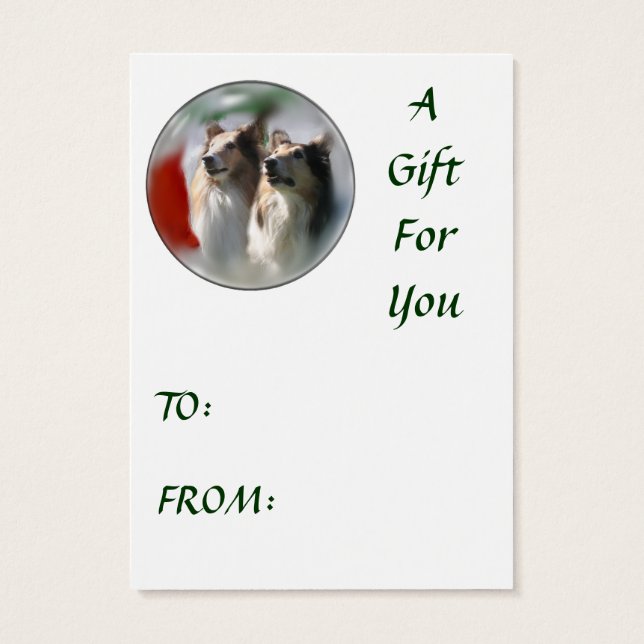 Sable Rough Collie Christmas Geschenke (Rückseite)