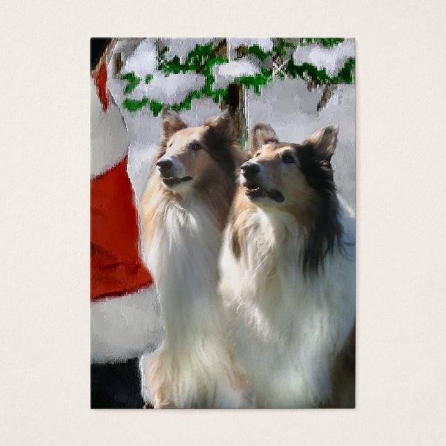 Sable Rough Collie Christmas Geschenke (Vorderseite)