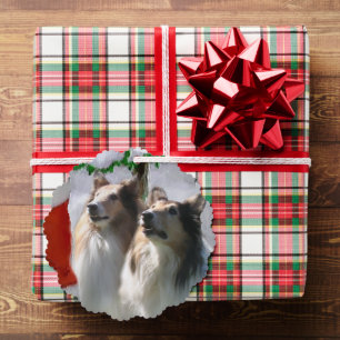 Sable Rough Collie Christmas Geschenke Ornament Karte